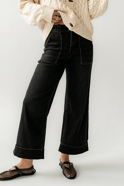 Kayden Cuffed Wide Leg Jeans - FINAL SALE