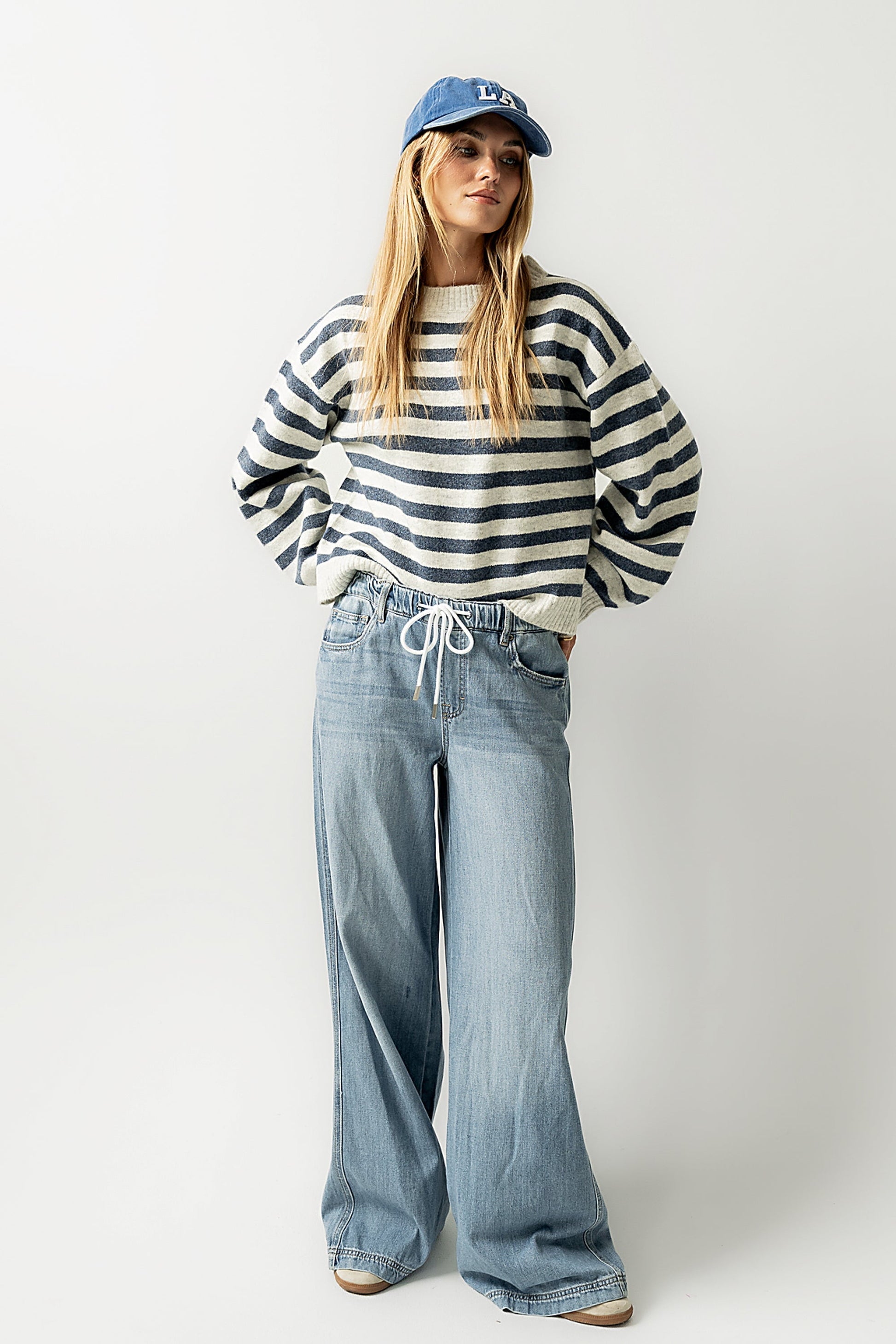 Josey Oversized Sweater in Blue - FINAL SALE