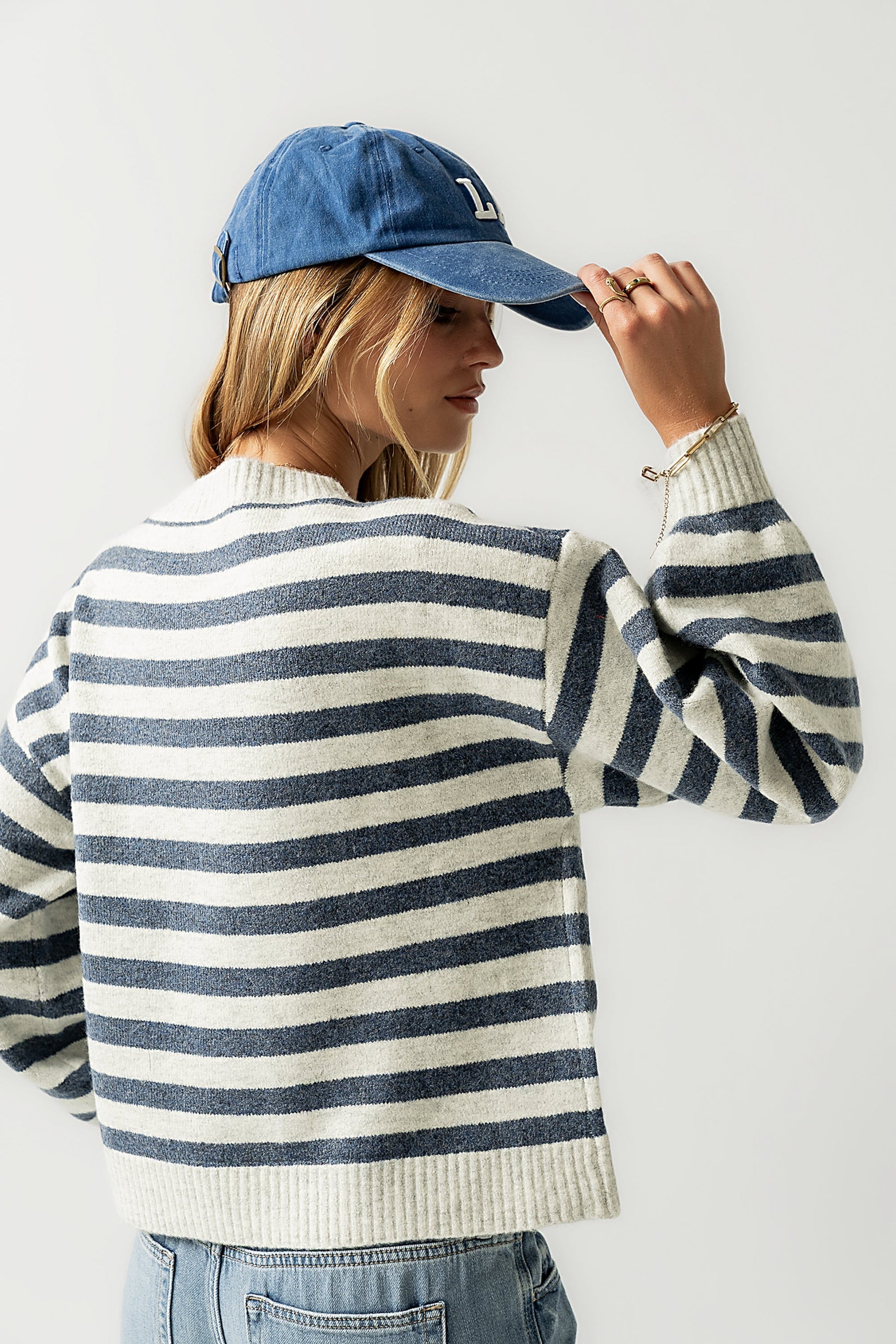 Josey Oversized Sweater in Blue - FINAL SALE