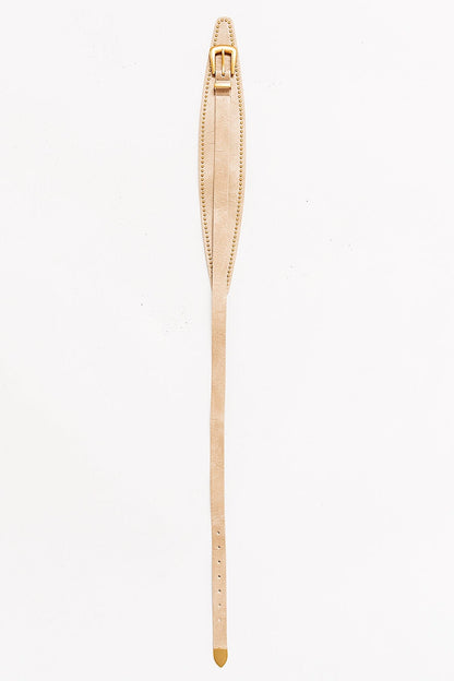 Jaylen Leather Sash Belt in Bone