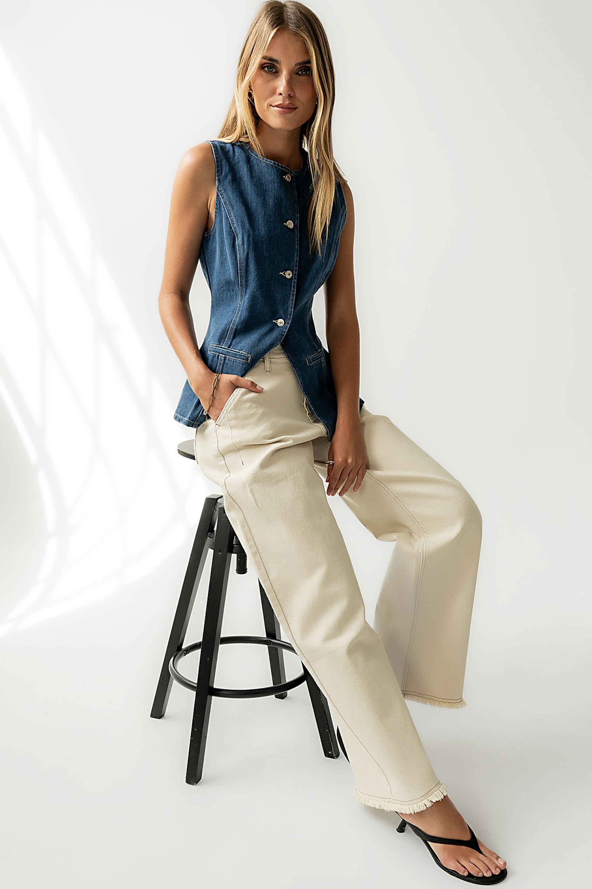 Hudson Denim Vest in Dark Wash - FINAL SALE
