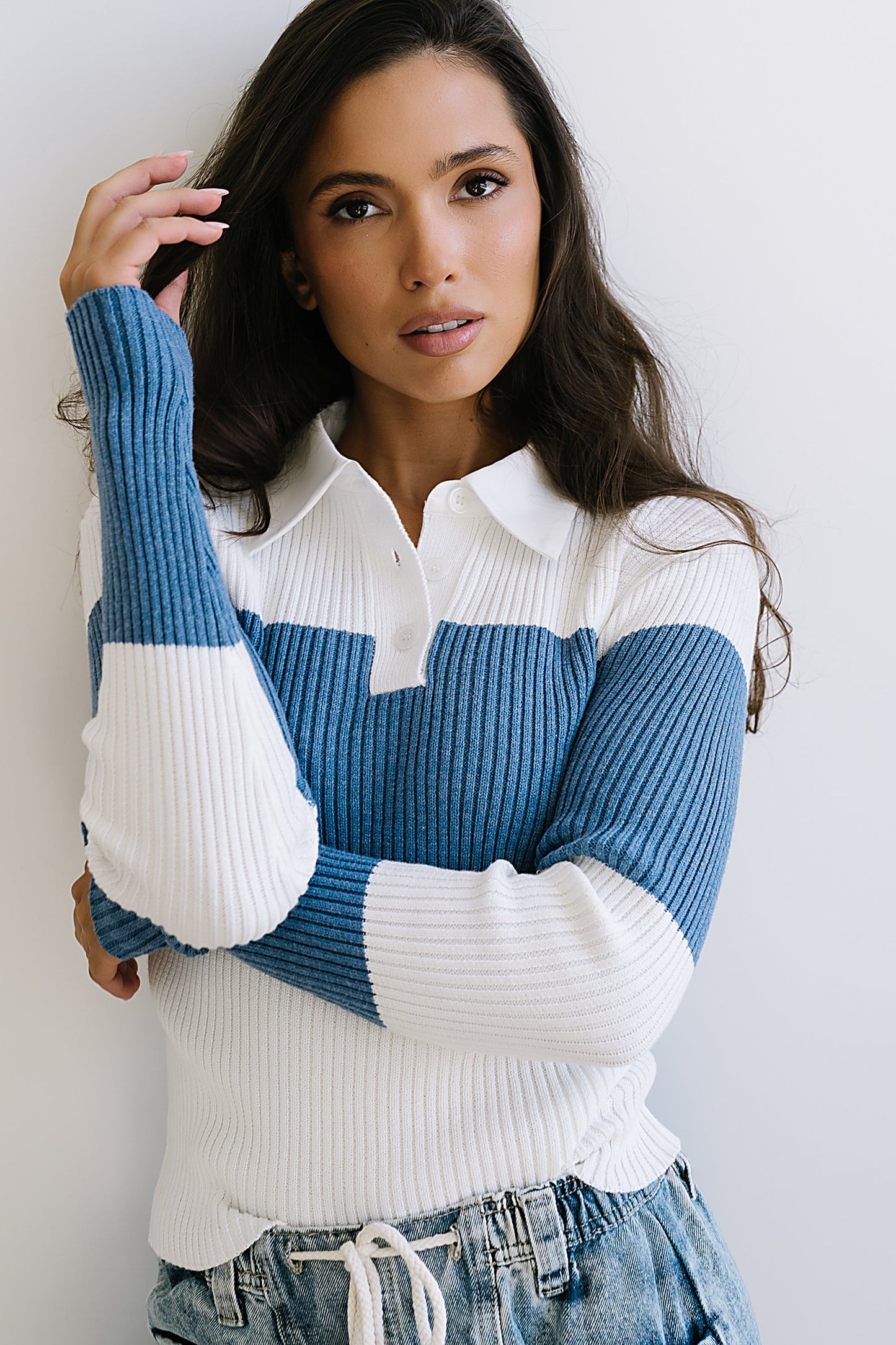 Wrenley Striped Sweater in Blue - FINAL SALE