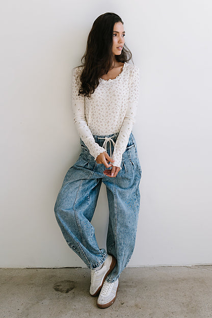Mylo Floral Top in Blush - FINAL SALE