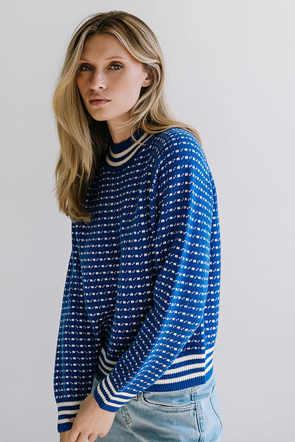 Monroe Knit Sweater in Blue - FINAL SALE