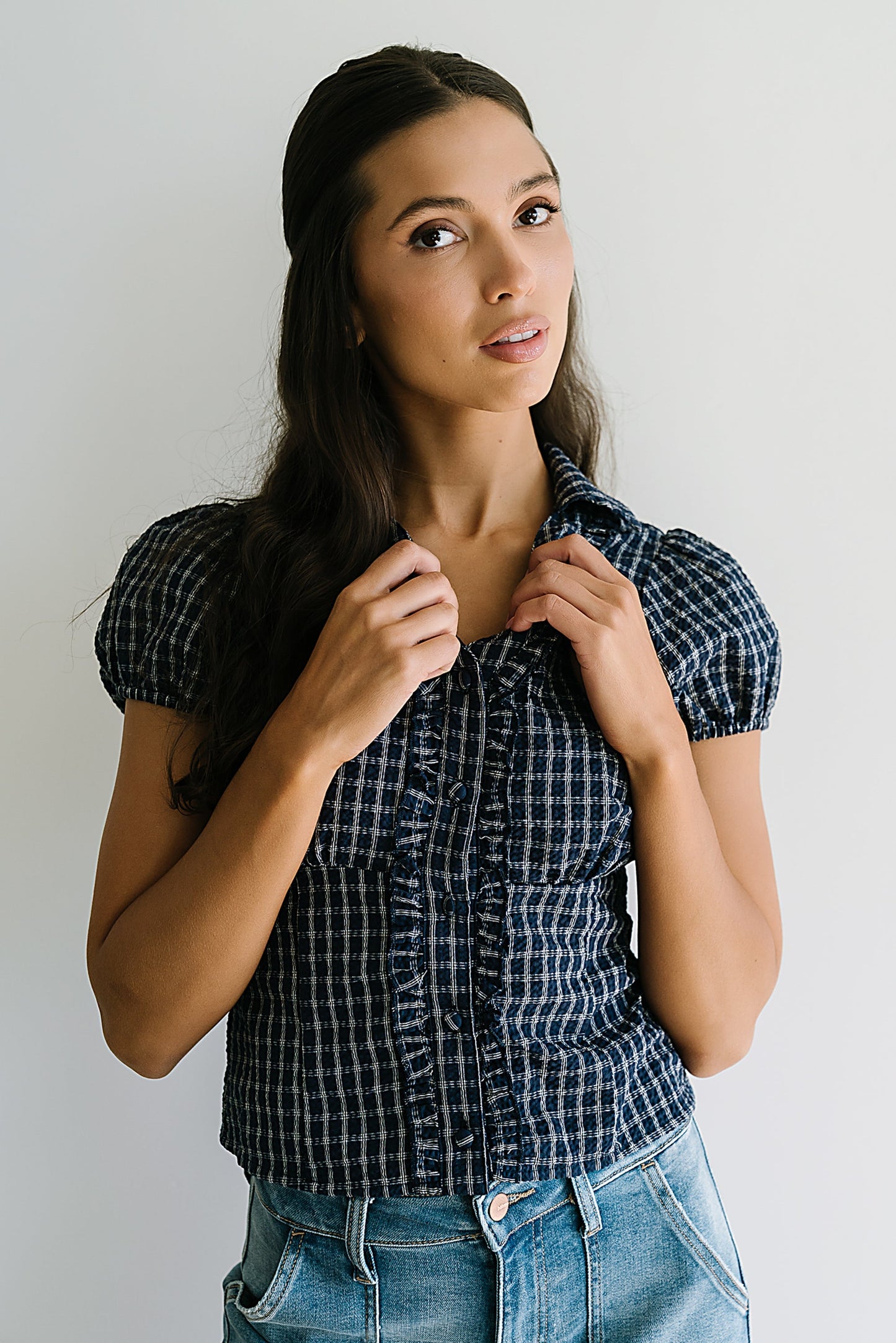 Bethany Plaid Blouse - FINAL SALE