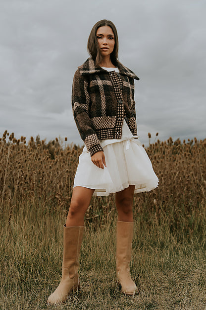 Bellise Baby Doll Sweater Dress in Ivory - FINAL SALE
