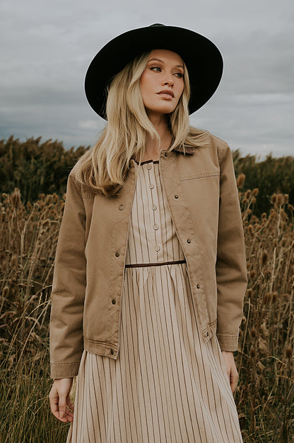 Roman Chore Jacket in Taupe
