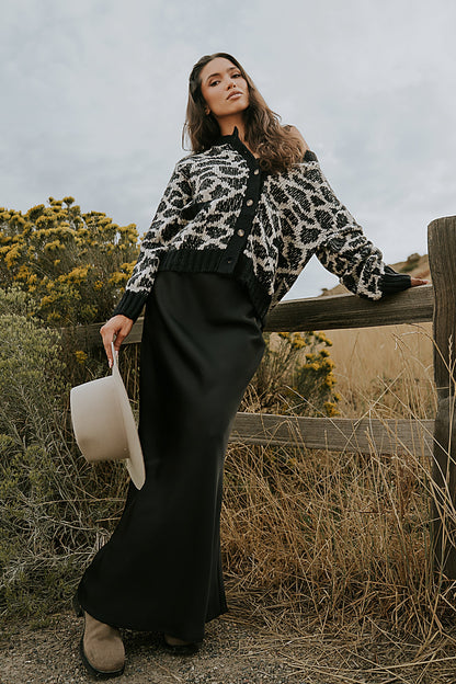 Robbin Satin Maxi Skirt in Black - FINAL SALE