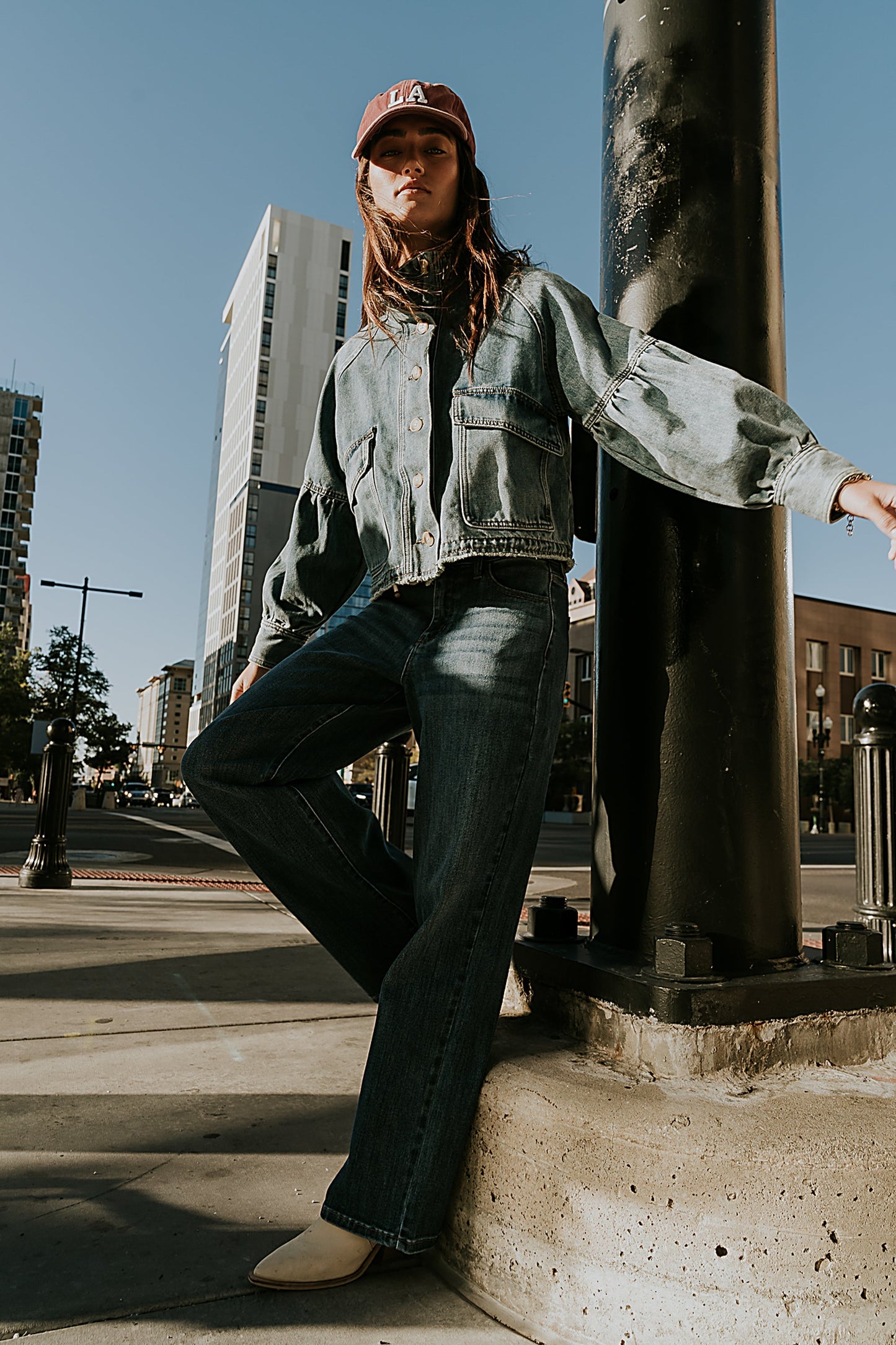 Sasha Denim Jacket in Medium Wash