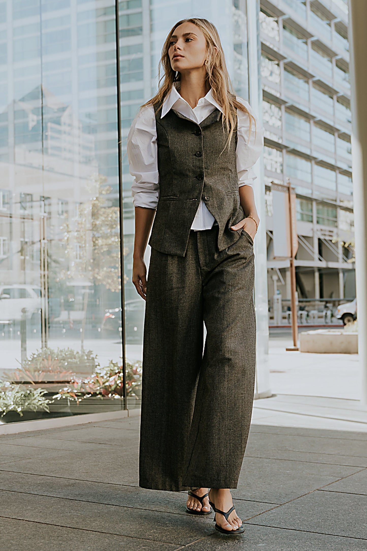 Arden Herringbone Vest