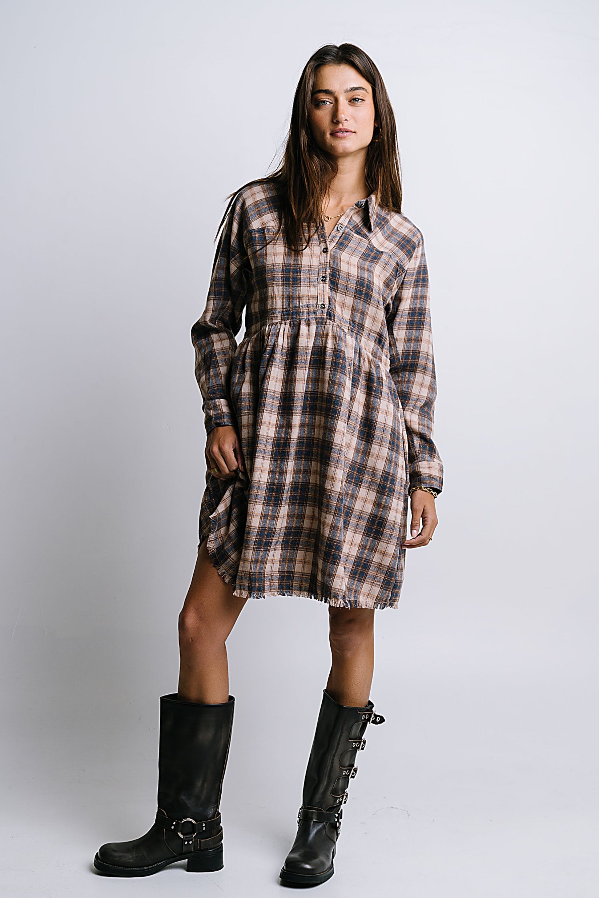 Karrie Plaid Mini Dress - FINAL SALE