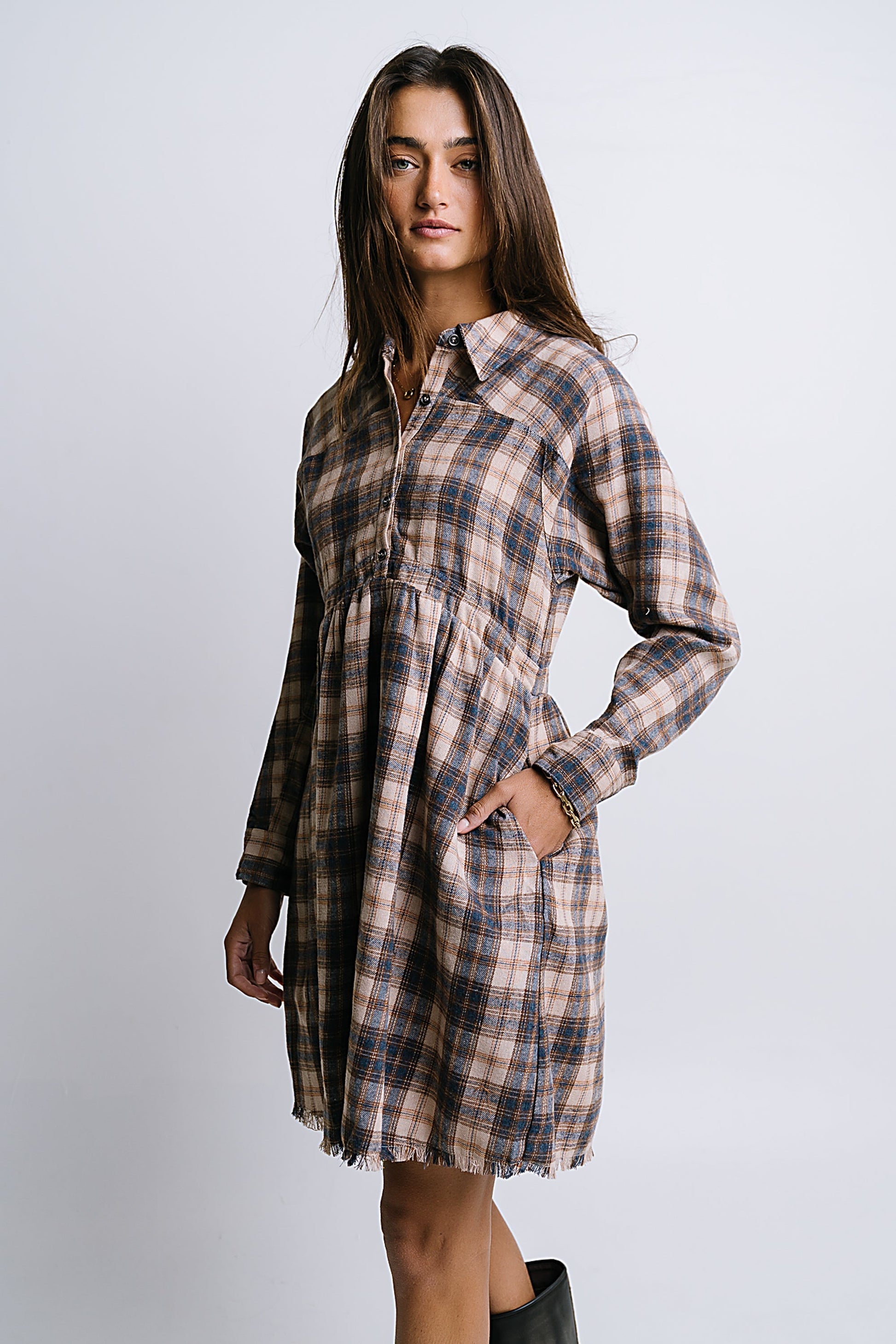 Karrie Plaid Mini Dress - FINAL SALE