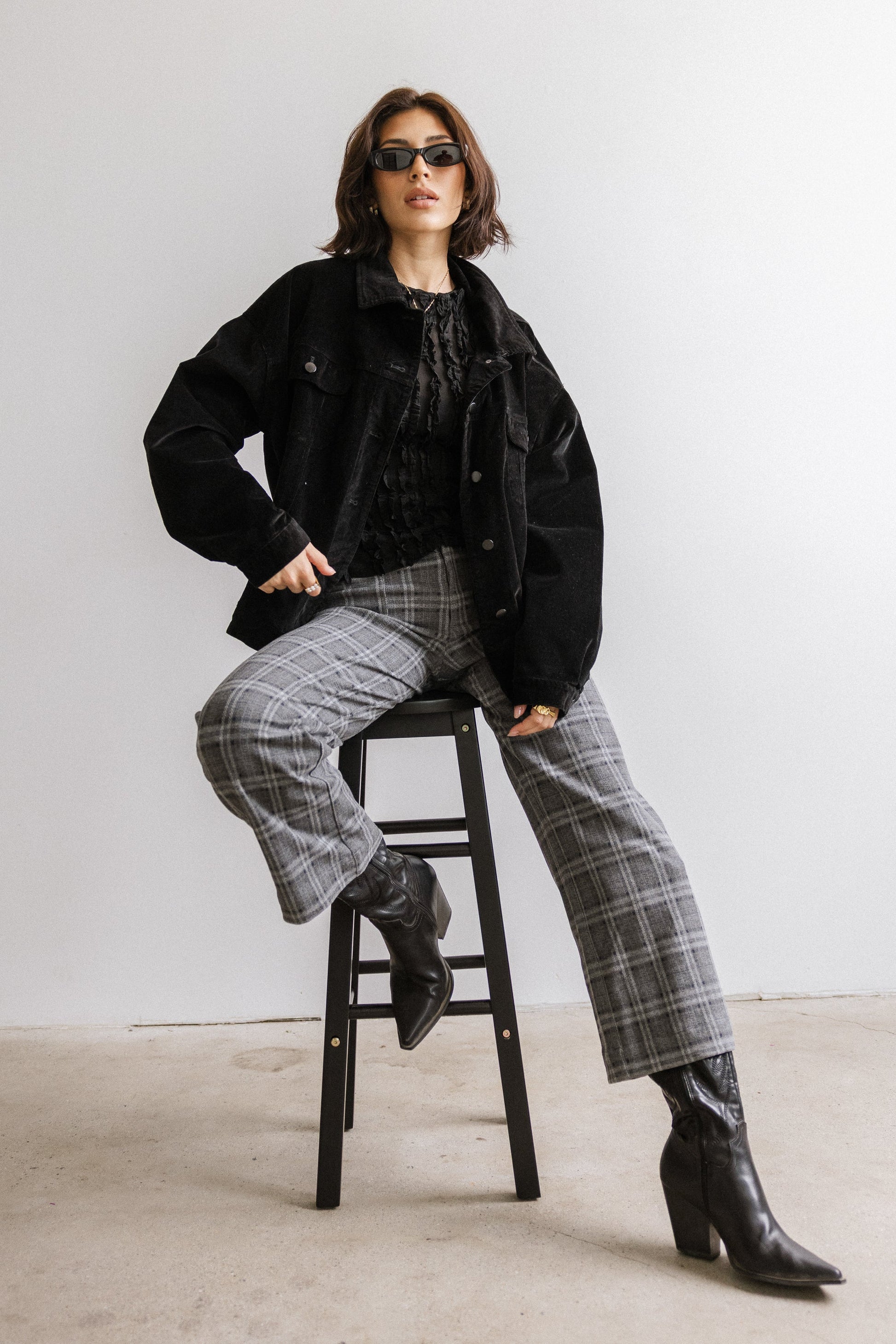 Fisher Plaid Wide Leg Pants