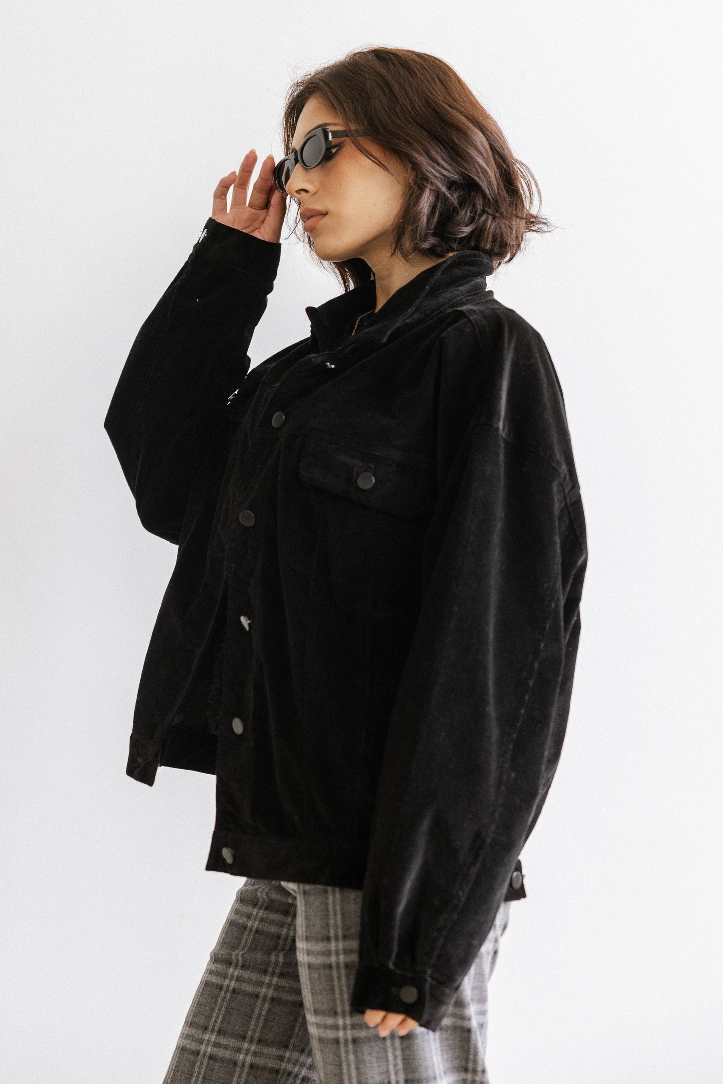 Sarah Corduroy Jacket in Black