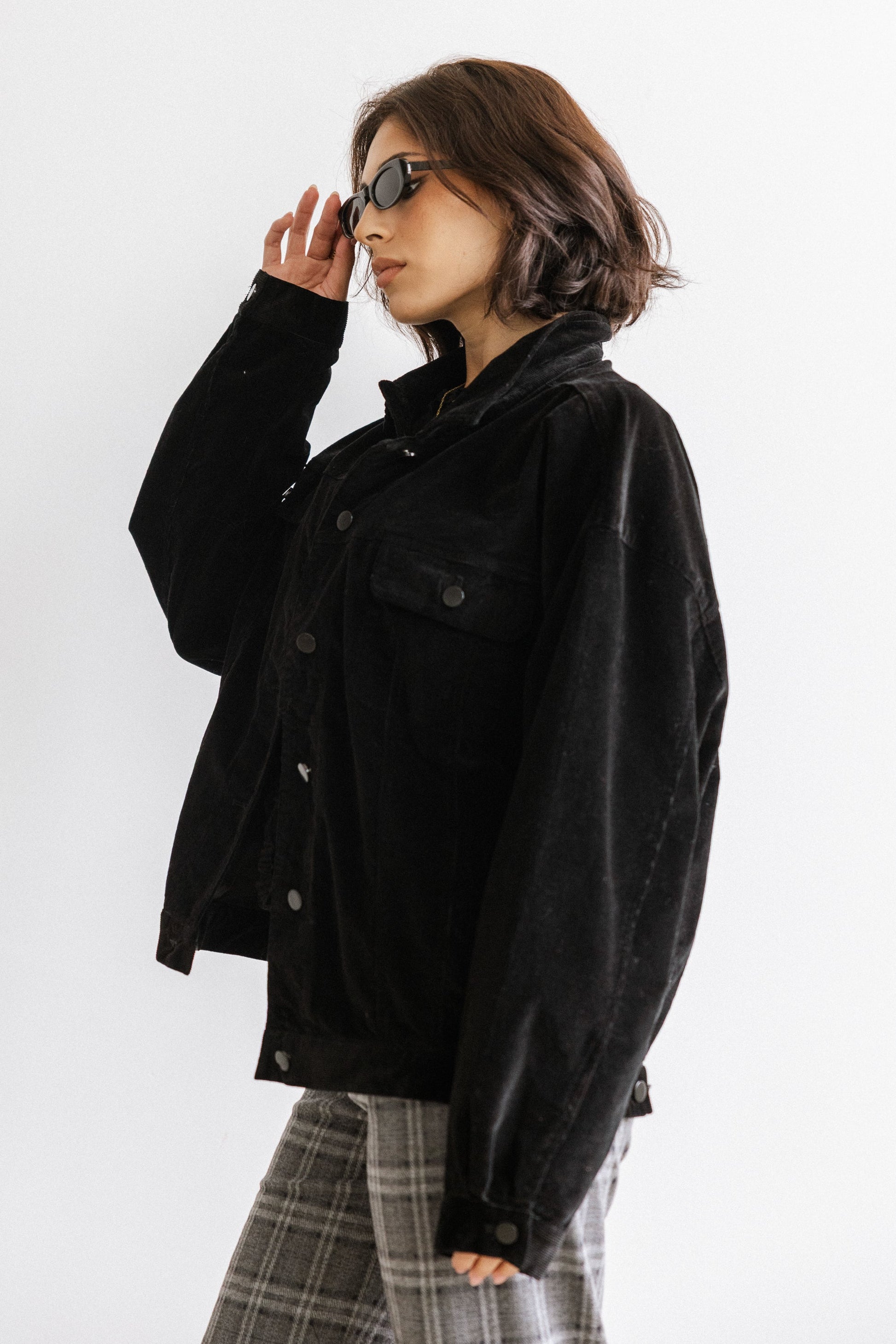 Sarah Corduroy Jacket in Black
