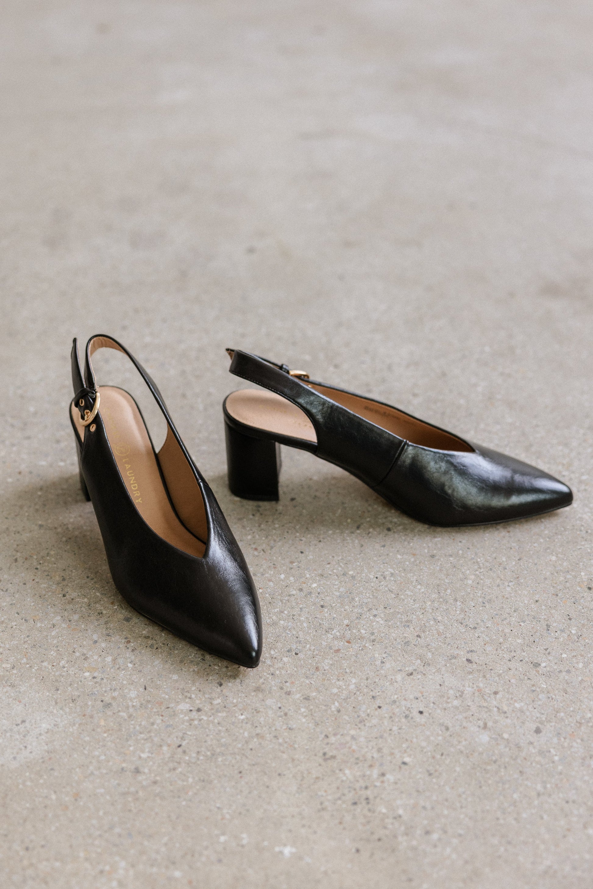 Candice Slingback Heels in Black