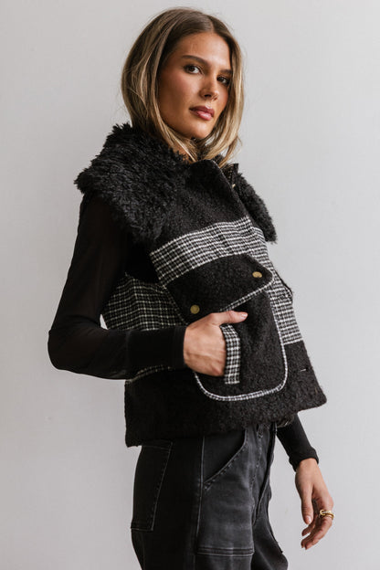 Liv Sherpa Vest in Black - FINAL SALE
