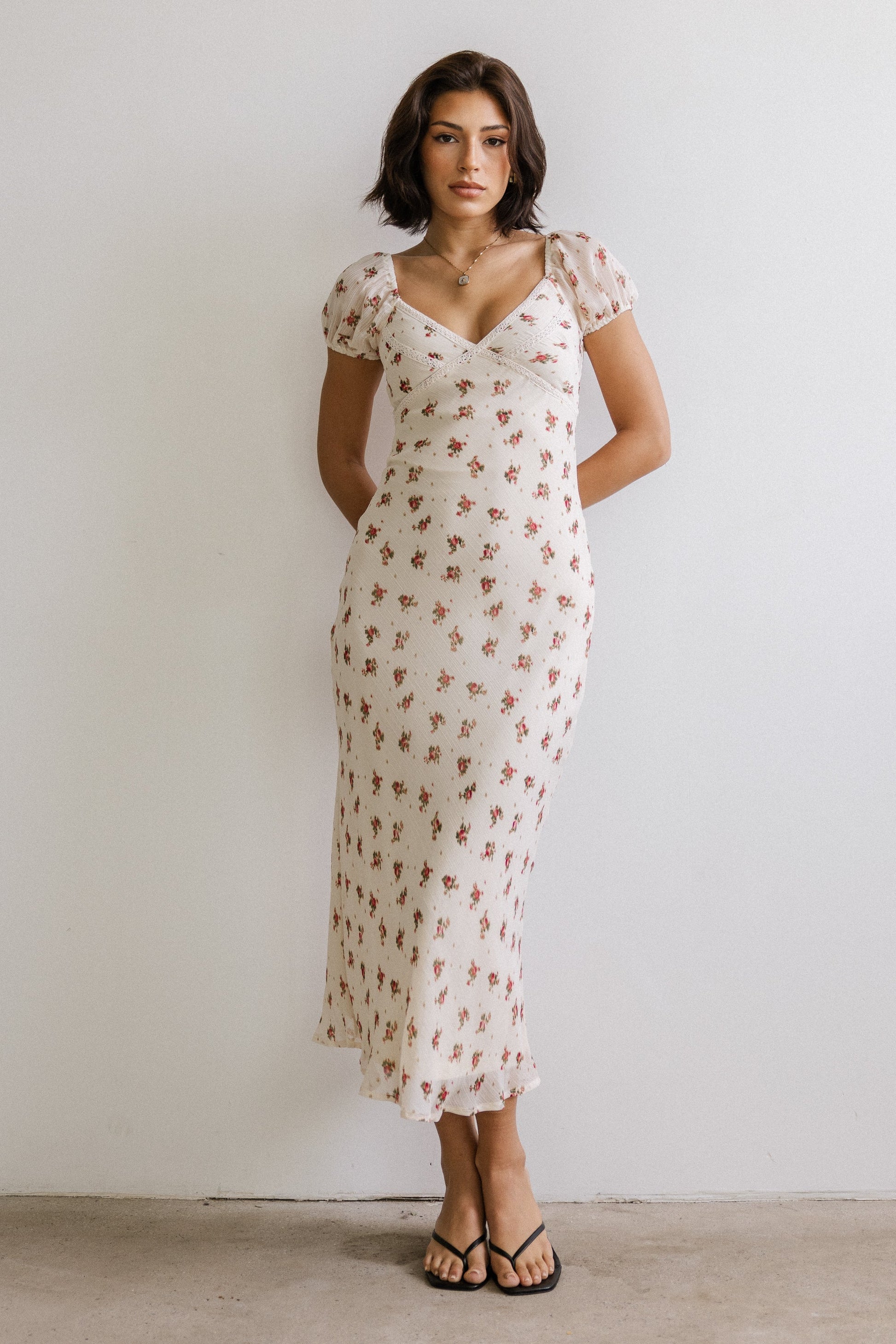 Cammie Floral Maxi Dress in Cream - FINAL SALE
