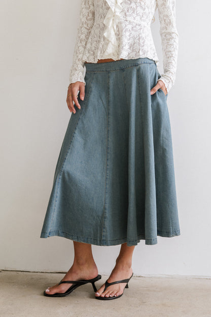 Kathy Denim Midi Skirt - FINAL SALE