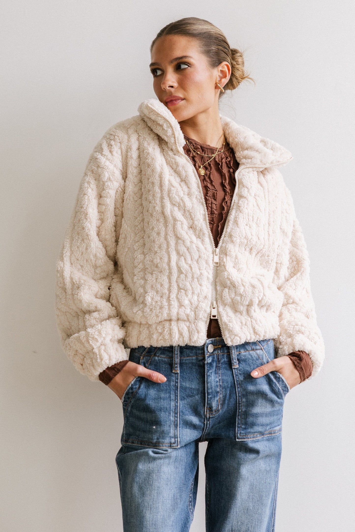 Minnie Sherpa Bomber Jacket - FINAL SALE