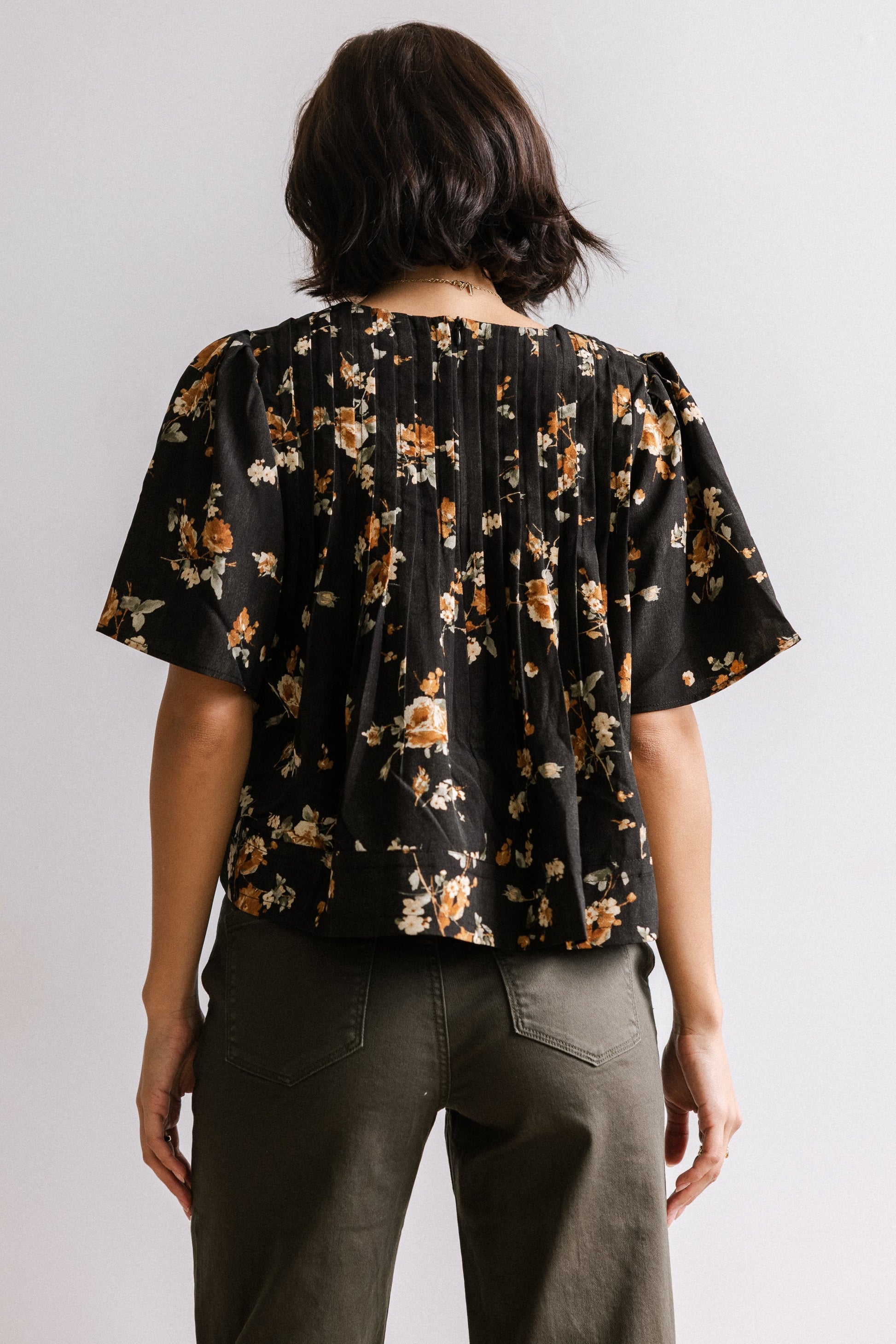Rose Pleated Blouse