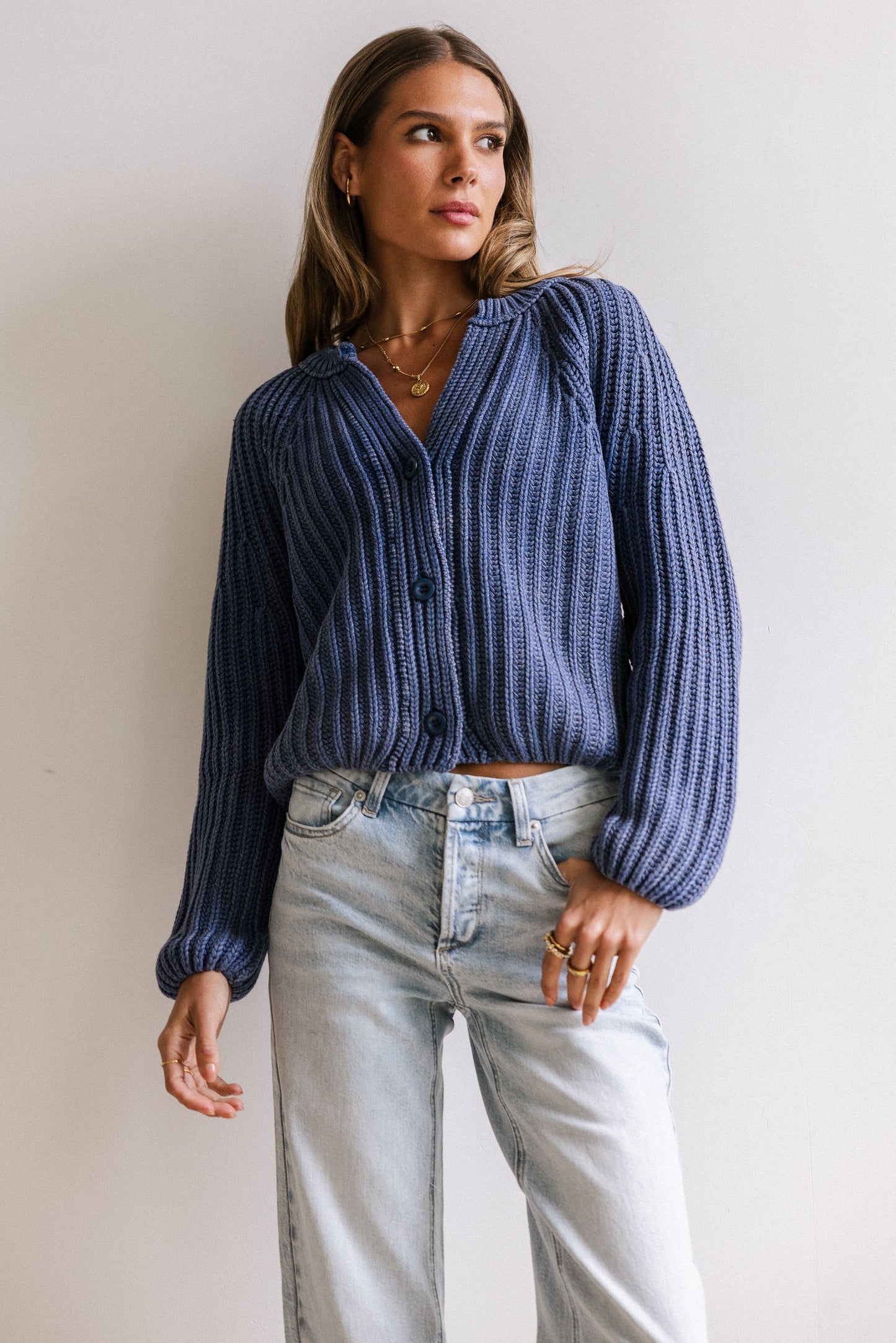 Katie Knit Cardigan in Navy - FINAL SALE