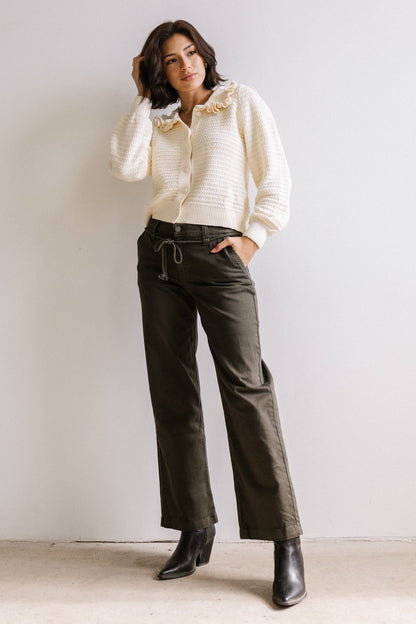 Maureen Collared Cardigan in Oatmeal