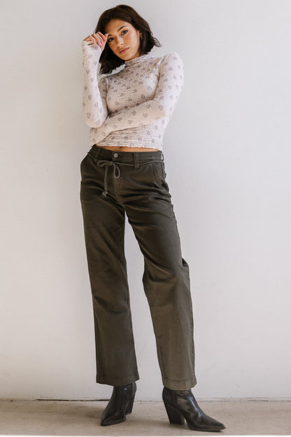 Winnie Floral Crinkle Top in Ivory - FINAL SALE