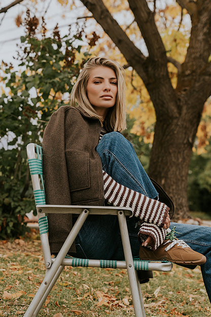 Juniper Collared Jacket in Brown - FINAL SALE