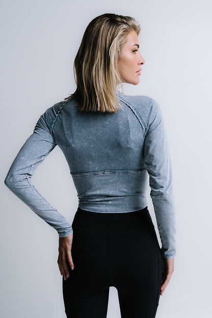 Louise Fitted Top in Blue