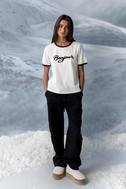 Bonjour Knit Top in Brown