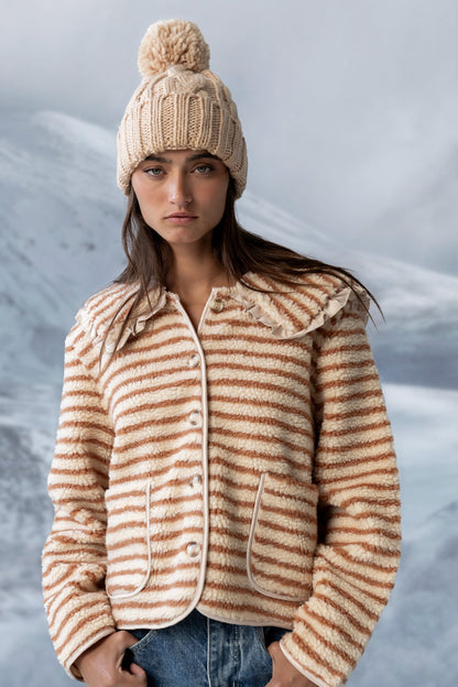 Manny Striped Sherpa Jacket