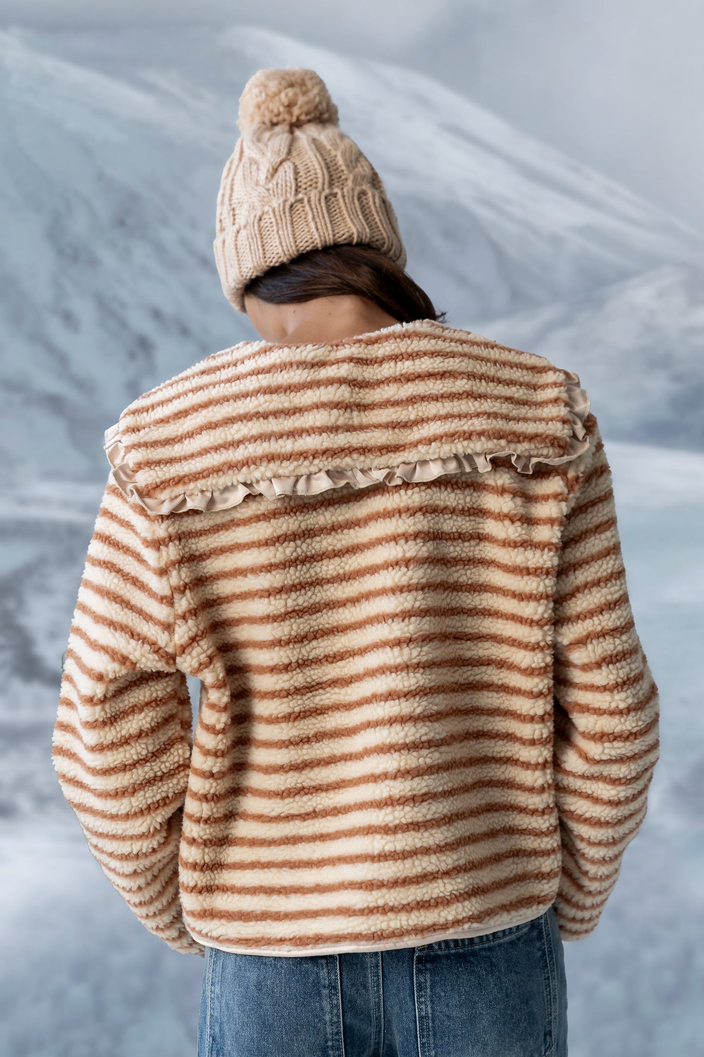 Manny Striped Sherpa Jacket
