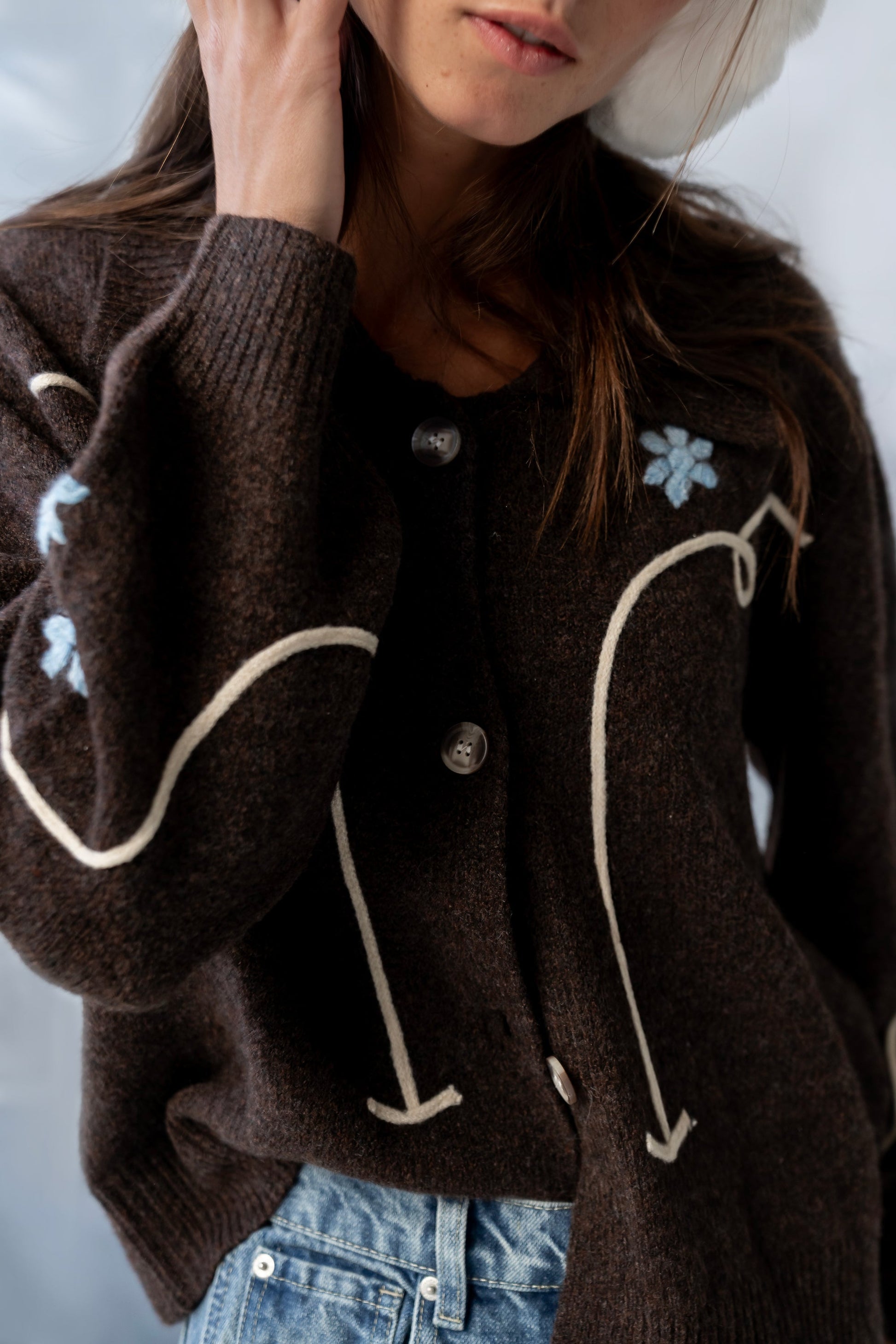 Ramero Embroidered Cardigan - FINAL SALE