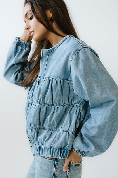 Juney Cinched Denim Jacket - FINAL SALE