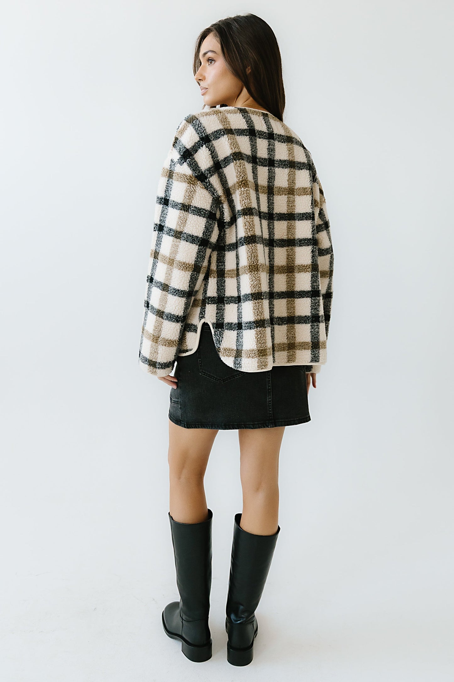 Jasper Gingham Sherpa Jacket - FINAL SALE