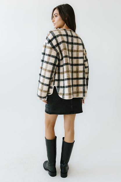 Jasper Gingham Sherpa Jacket - FINAL SALE
