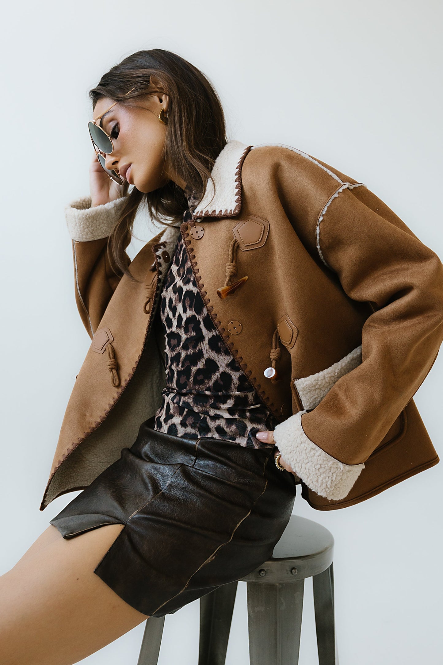 Collins Suede Jacket in Camel - FINAL SALE