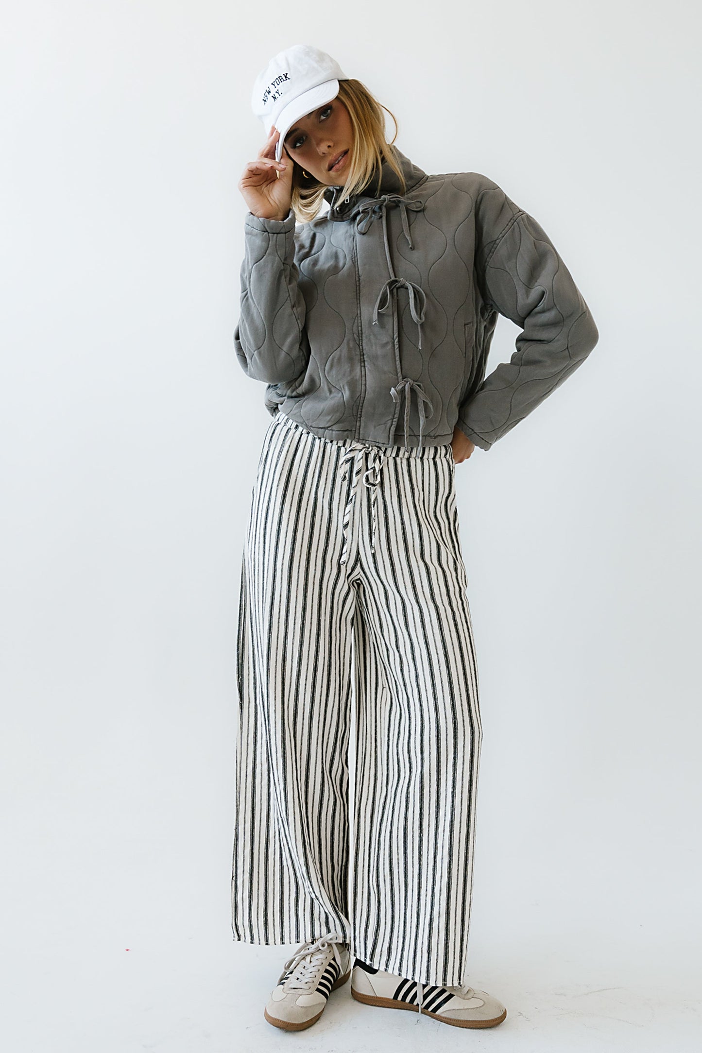 Quinn Quilted Jacket in Charcoal - FINAL SALE
