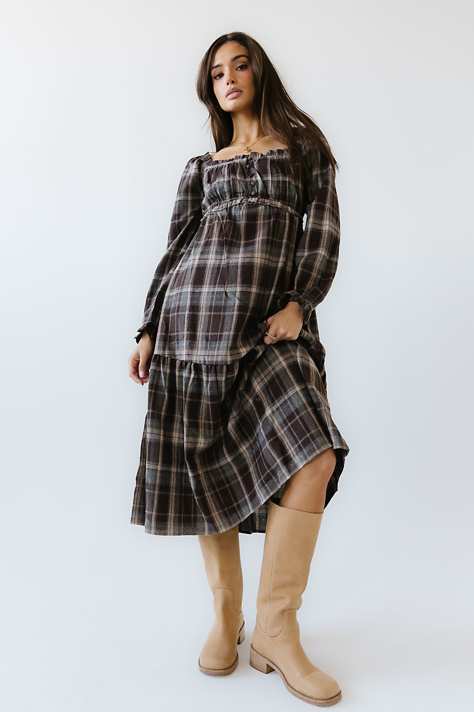 Harlow Plaid Maxi Dress - FINAL SALE