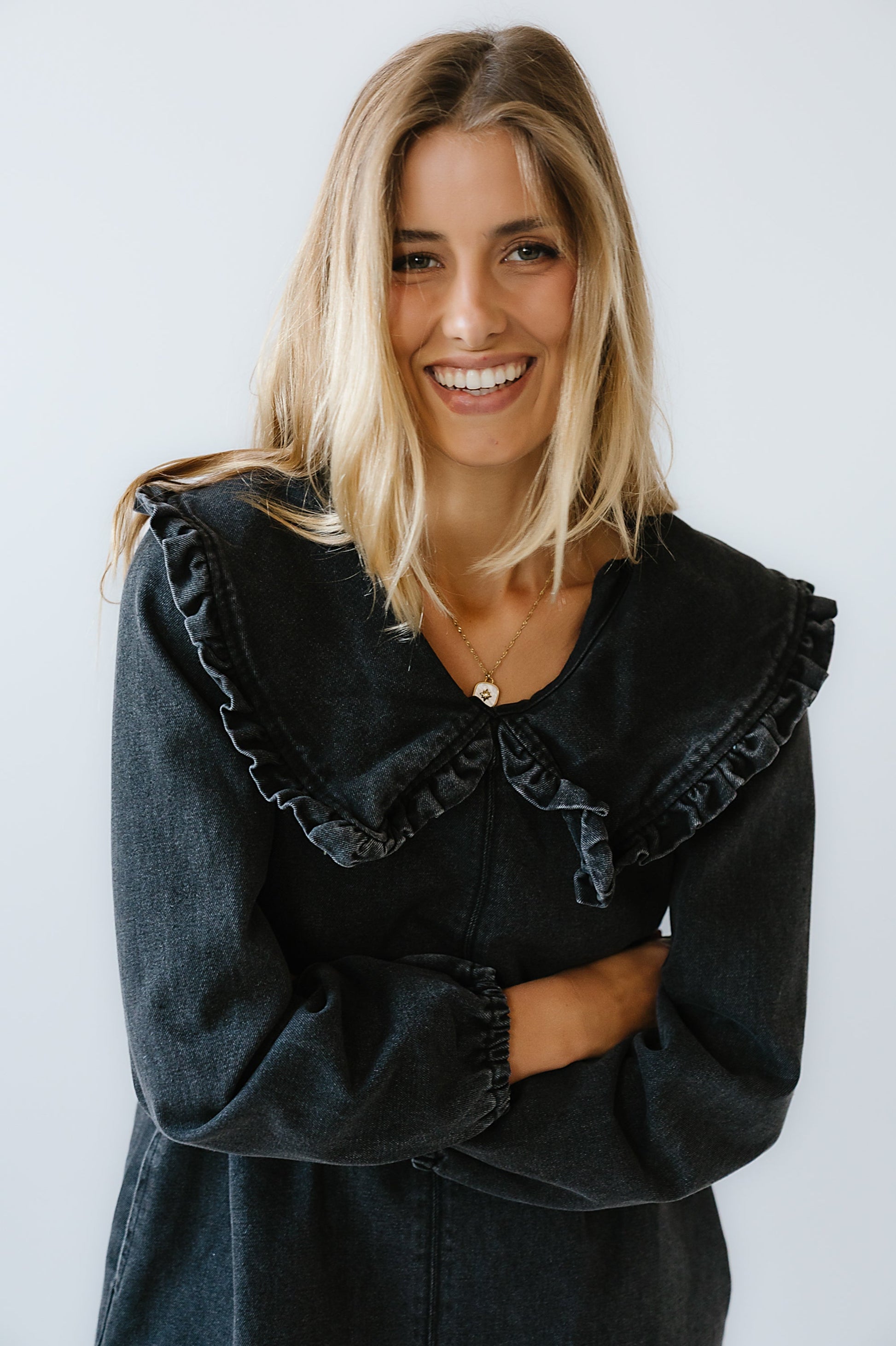 Iris Denim Babydoll Dress - FINAL SALE