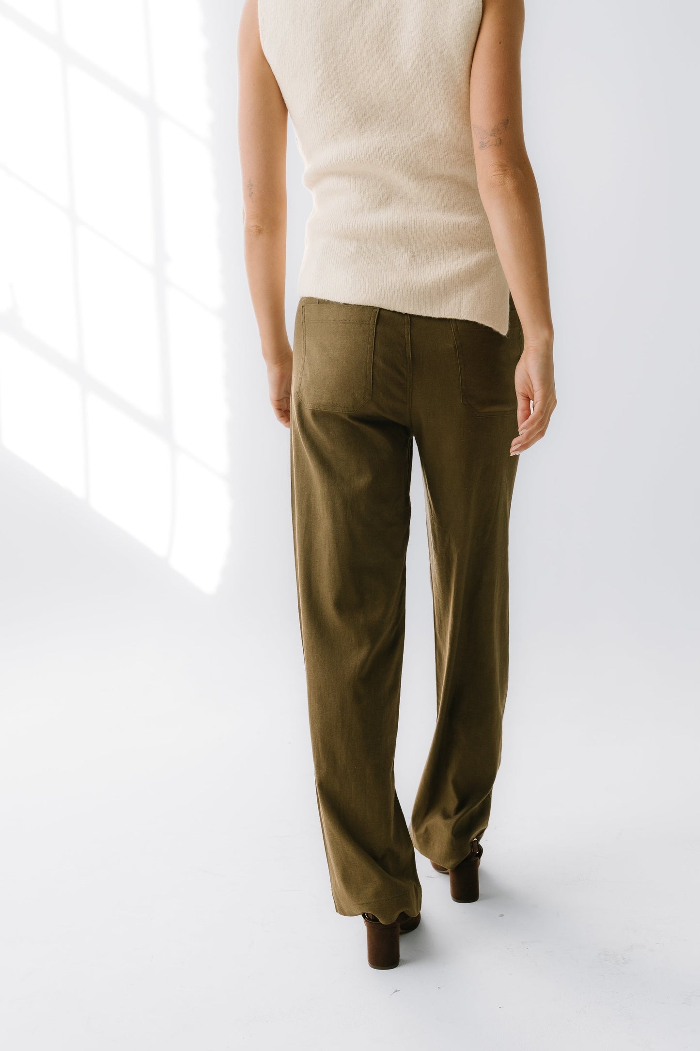 Lander Wide Leg Pants in Olive
