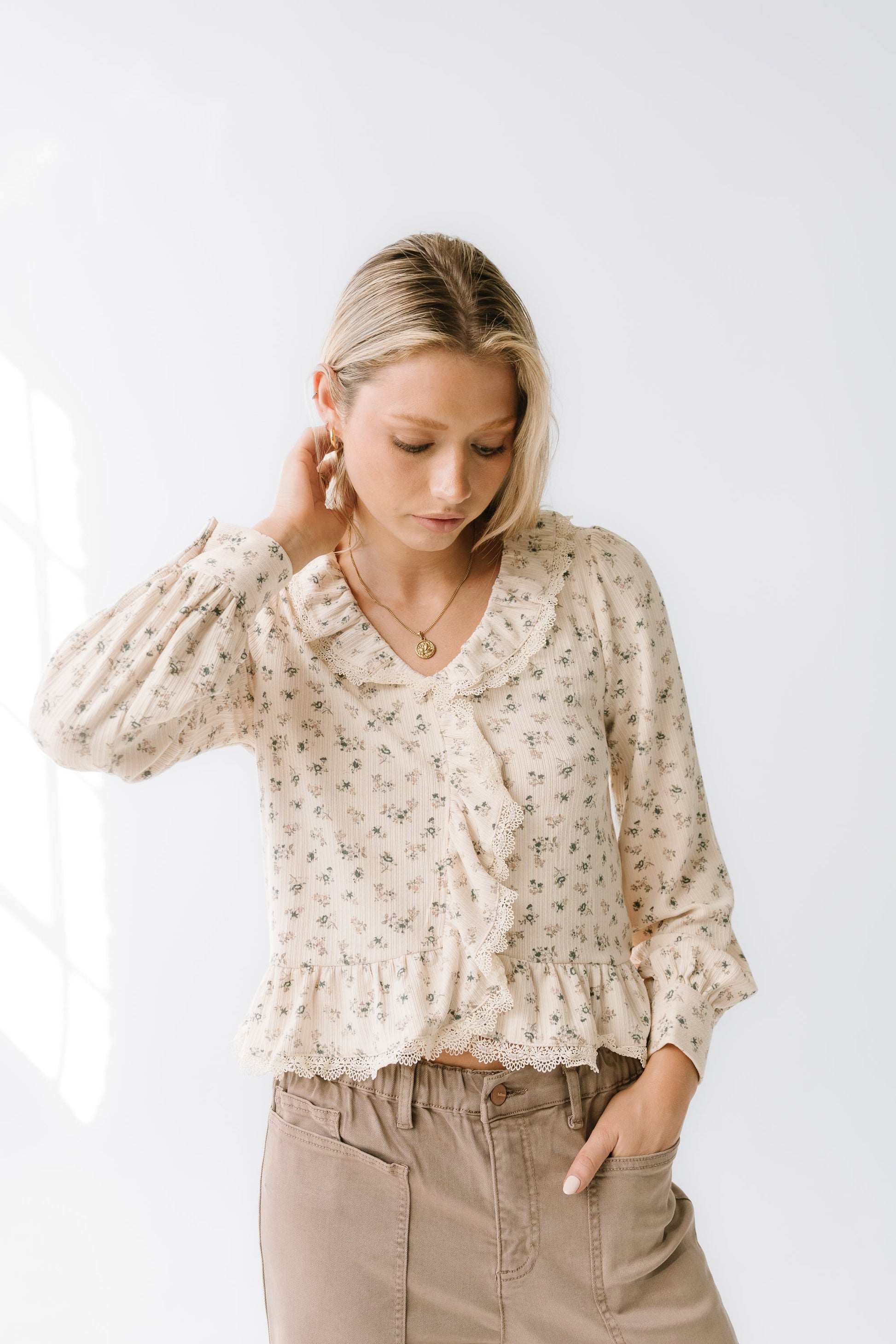 Monty Floral Ruffle Top
