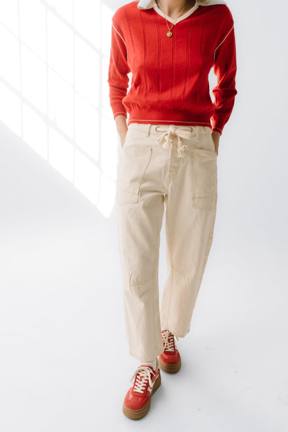 Jocelyn Barrel Jeans in Cream - FINAL SALE