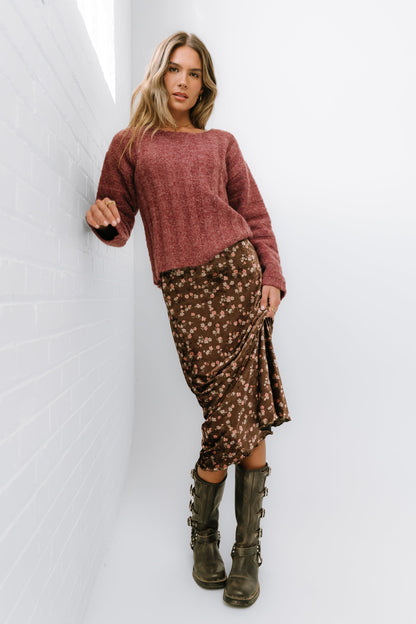 Zamara Ribbed Sweater in Red - FINAL SALE