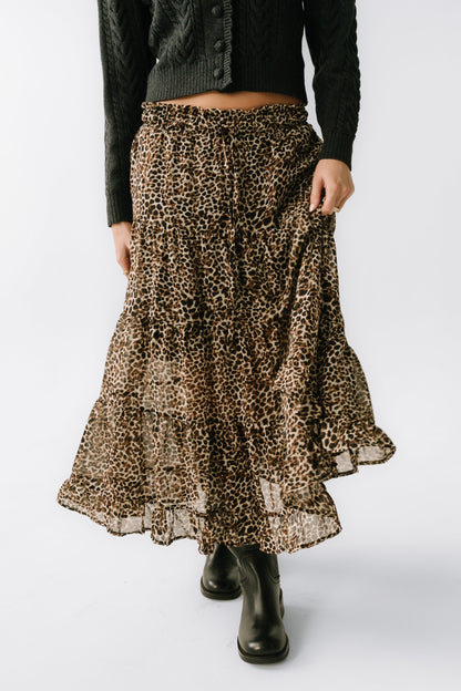 Kayden Leopard Maxi Skirt