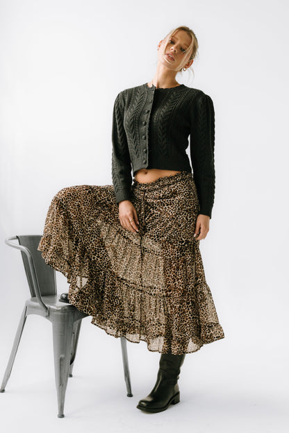 Kayden Leopard Maxi Skirt