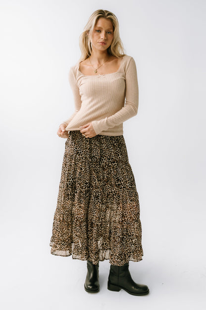 Andrea Knit Top in Taupe