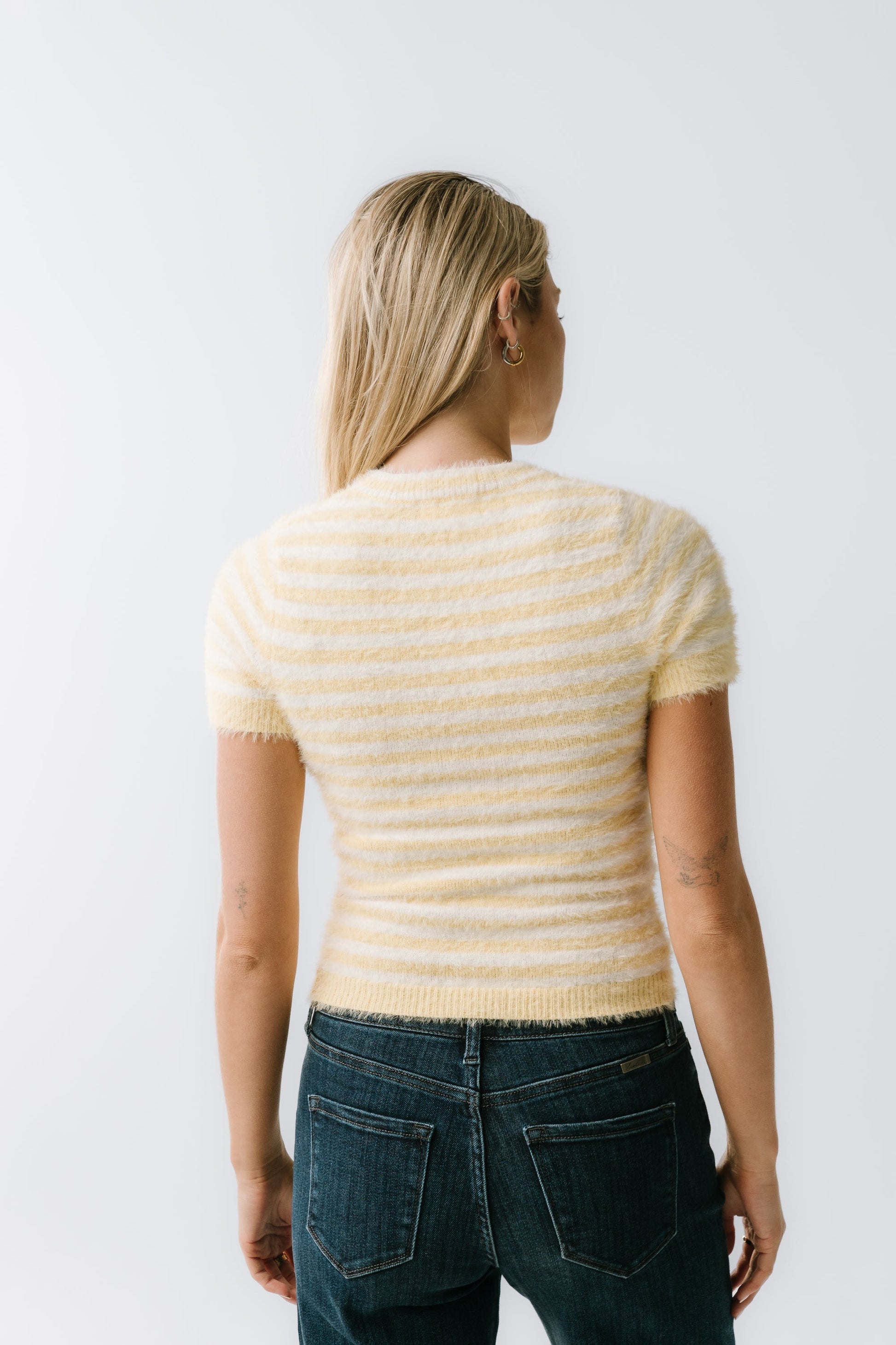 Mazie Fuzzy Sweater in Yellow
