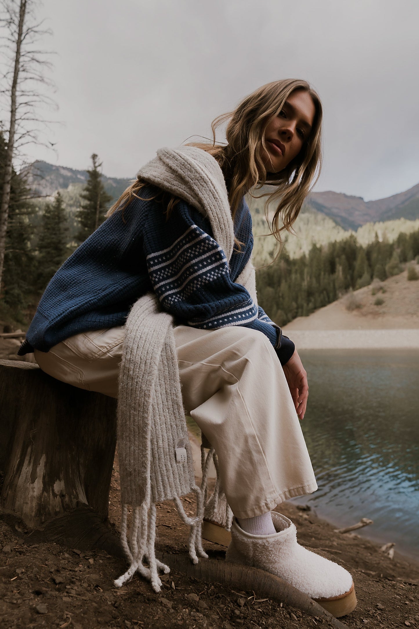 Jayda Oversized Sweater in Blue - FINAL SALE